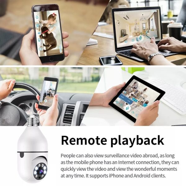 1080P Full HD CCTV WiFi Bulb Camera 360 Degree