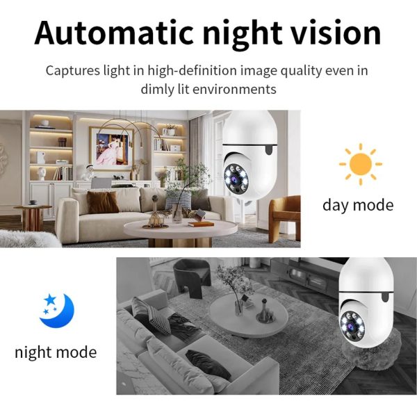 1080P Full HD CCTV WiFi Bulb Camera 360 Degree
