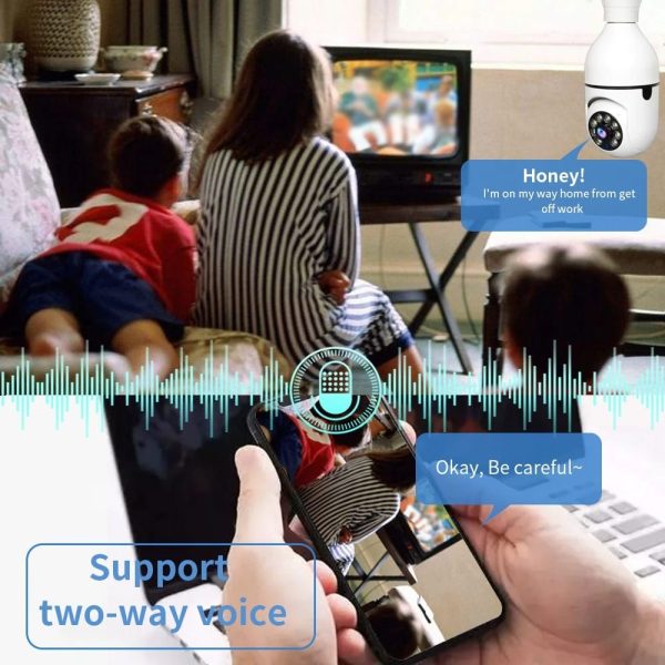 1080P Full HD CCTV WiFi Bulb Camera 360 Degree